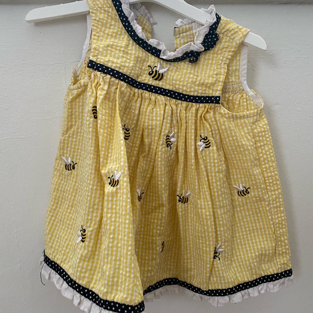 Bumble bee searsucker dress